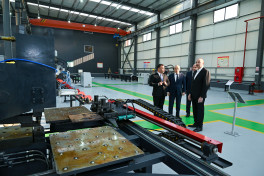 President Ilham Aliyev attended opening of metal electric pole production facility in Aghdam -PHOTO 