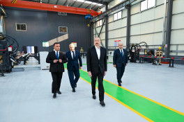 President Ilham Aliyev attended opening of metal electric pole production facility in Aghdam -PHOTO 