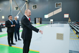 President Ilham Aliyev attended opening of metal electric pole production facility in Aghdam -PHOTO 