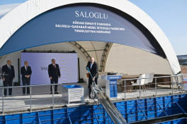 President Ilham Aliyev laid foundation stone for production facility of Saloglu Garabagh LLC in Aghdam Industrial Park