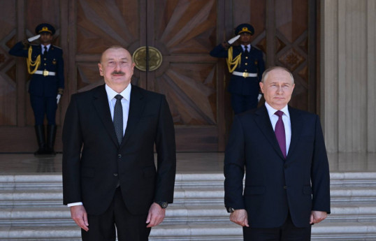 President of the Republic of Azerbaijan Ilham Aliyev, President of the Russian Federation Vladimir Putin