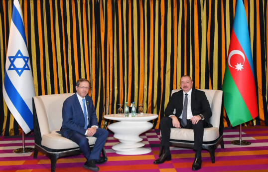 President of the State of Israel Isaac Herzog, and President of the Republic of Azerbaijan Ilham Aliyev