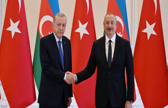 President of the Republic of Türkiye Recep Tayyip Erdoğan and President of the Republic of Azerbaijan Ilham Aliyev