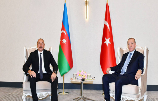 President of the Republic of Azerbaijan Ilham Aliyev, President of the Republic of Türkiye Recep Tayyip Erdoğan