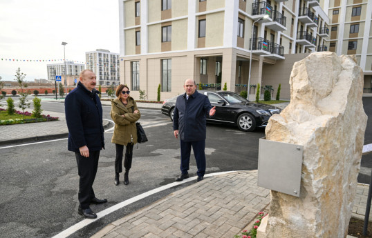 President Ilham Aliyev attended opening of second residential complex in Aghdam and met with residents-UPDATED-2 