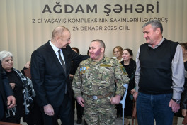 President Ilham Aliyev attended opening of second residential complex in Aghdam and met with residents-UPDATED-2 
