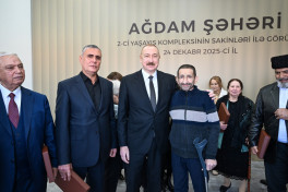 President Ilham Aliyev attended opening of second residential complex in Aghdam and met with residents-UPDATED-2 