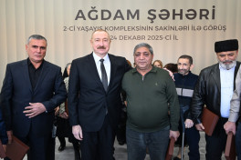 President Ilham Aliyev attended opening of second residential complex in Aghdam and met with residents-UPDATED-2 