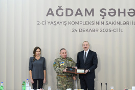 President Ilham Aliyev attended opening of second residential complex in Aghdam and met with residents-UPDATED-2 