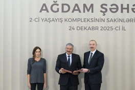 President Ilham Aliyev attended opening of second residential complex in Aghdam and met with residents-UPDATED-2 