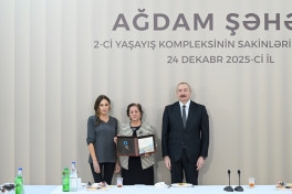 President Ilham Aliyev attended opening of second residential complex in Aghdam and met with residents-UPDATED-2 