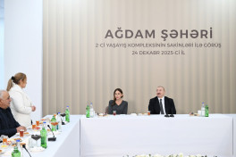 President Ilham Aliyev attended opening of second residential complex in Aghdam and met with residents-UPDATED-2 