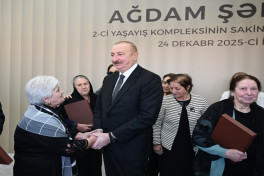 President Ilham Aliyev attended opening of second residential complex in Aghdam and met with residents-UPDATED-2 