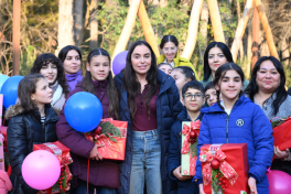Leyla Aliyeva attends festivity for children at Central Botanical Garden