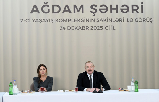 First Lady Mehriban Aliyeva,  President of the Republic of Azerbaijan Ilham Aliyev
