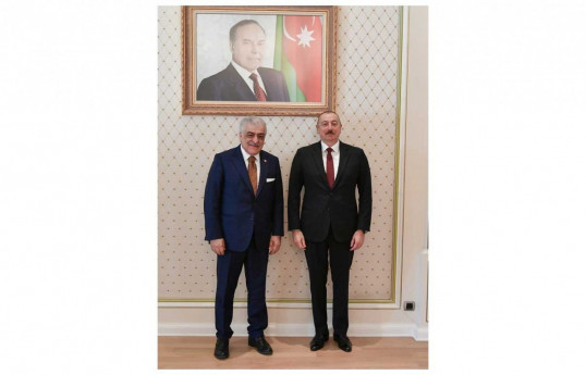 Shamil Ayrim, a member of the Turkish Grand National Assembly, President Ilham Aliyev