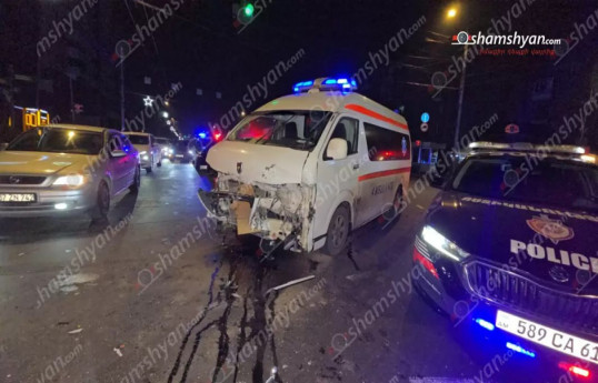 Six cars collided in Yerevan, 5 people were injured