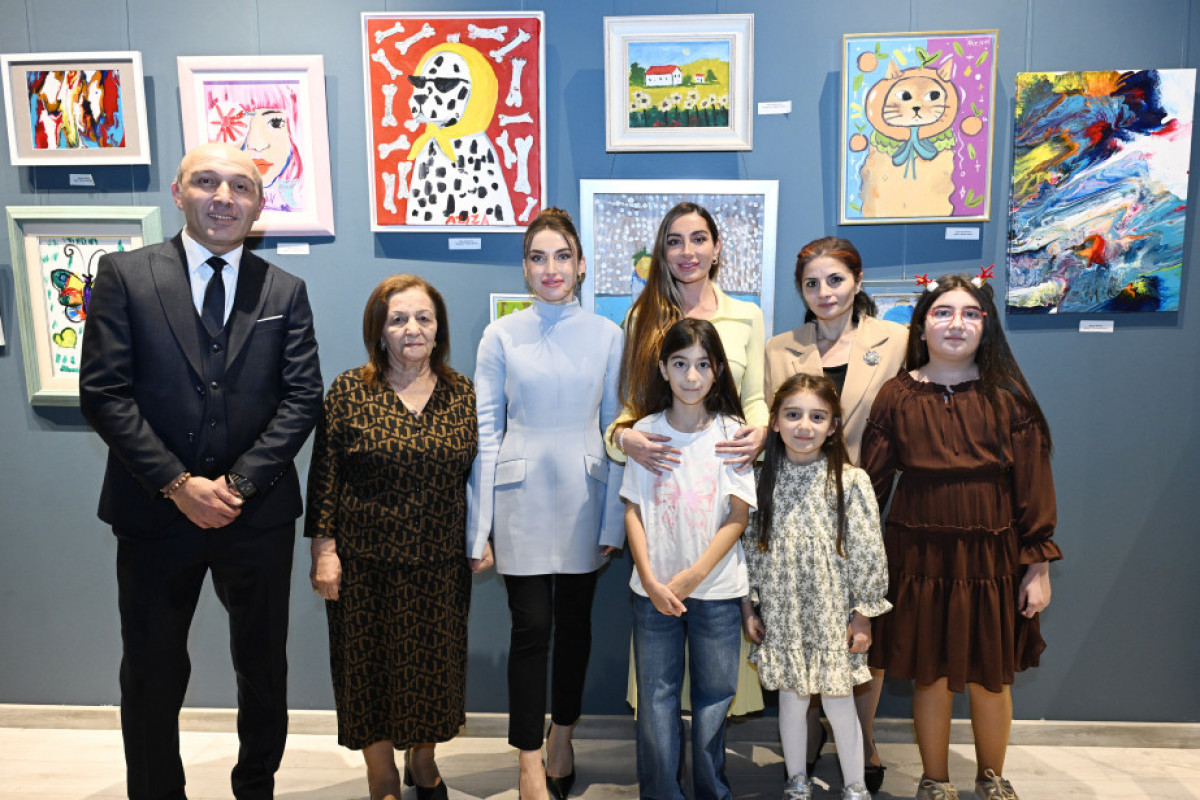 Arzu Aliyeva and Alena Aliyeva attend “10 Years Lived in Colors” exhibition