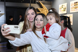 Arzu Aliyeva and Alena Aliyeva attend “10 Years Lived in Colors” exhibition