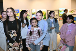 Arzu Aliyeva and Alena Aliyeva attend “10 Years Lived in Colors” exhibition