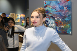 Arzu Aliyeva and Alena Aliyeva attend “10 Years Lived in Colors” exhibition