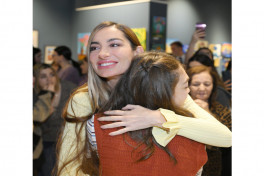 Arzu Aliyeva and Alena Aliyeva attend “10 Years Lived in Colors” exhibition
