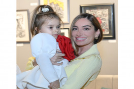 Arzu Aliyeva and Alena Aliyeva attend “10 Years Lived in Colors” exhibition