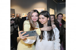 Arzu Aliyeva and Alena Aliyeva attend “10 Years Lived in Colors” exhibition