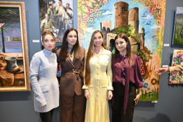 Arzu Aliyeva and Alena Aliyeva attend “10 Years Lived in Colors” exhibition