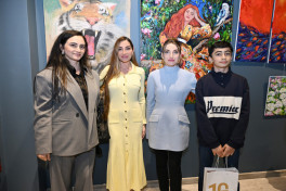 Arzu Aliyeva and Alena Aliyeva attend “10 Years Lived in Colors” exhibition