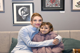 Arzu Aliyeva and Alena Aliyeva attend “10 Years Lived in Colors” exhibition