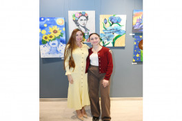 Arzu Aliyeva and Alena Aliyeva attend “10 Years Lived in Colors” exhibition