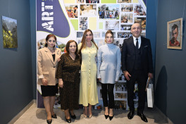 Arzu Aliyeva and Alena Aliyeva attend “10 Years Lived in Colors” exhibition