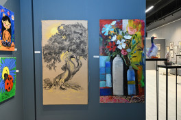 Arzu Aliyeva and Alena Aliyeva attend “10 Years Lived in Colors” exhibition