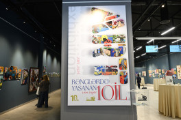 Arzu Aliyeva and Alena Aliyeva attend “10 Years Lived in Colors” exhibition