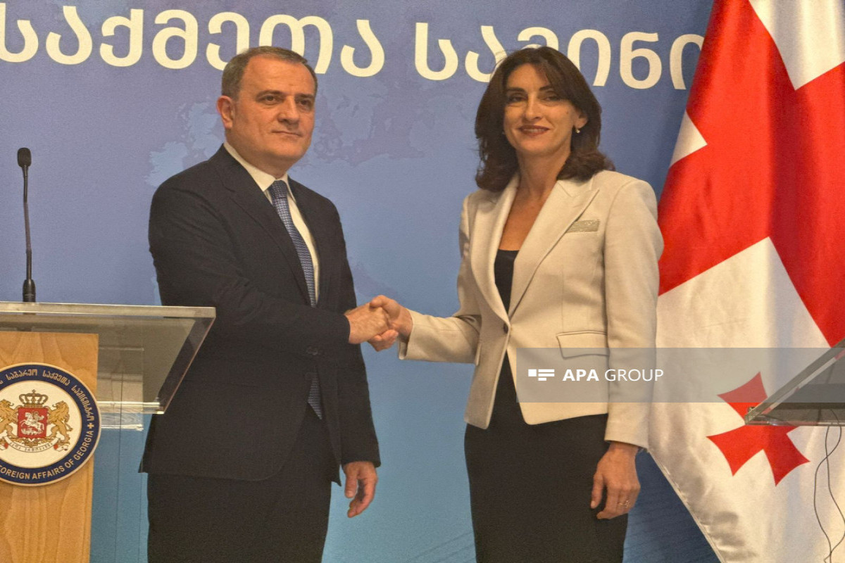 Jeyhun Bayramov, Azerbaijani Foreign Minister and Maka Bochorishvili, Georgia’s Foreign Minister