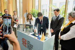Postage stamps dedicated to 150th anniversary of National Press issued in Shusha