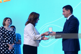 Jubilee medal "150th anniversary of National Press of Azerbaijan (1875-2025)" presented to a group of media representatives