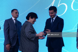 Jubilee medal "150th anniversary of National Press of Azerbaijan (1875-2025)" presented to a group of media representatives