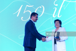 Jubilee medal "150th anniversary of National Press of Azerbaijan (1875-2025)" presented to a group of media representatives