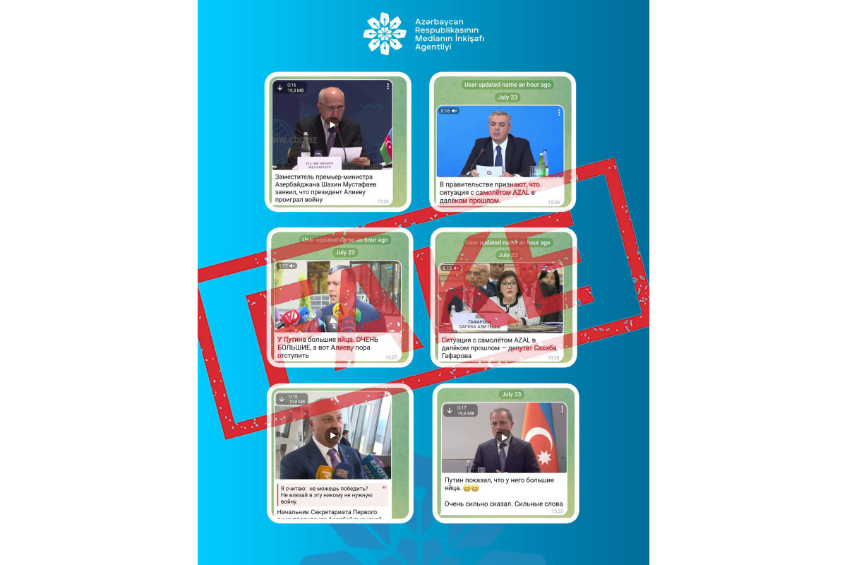 Fake statements circulated on behalf of several Azerbaijani public officials