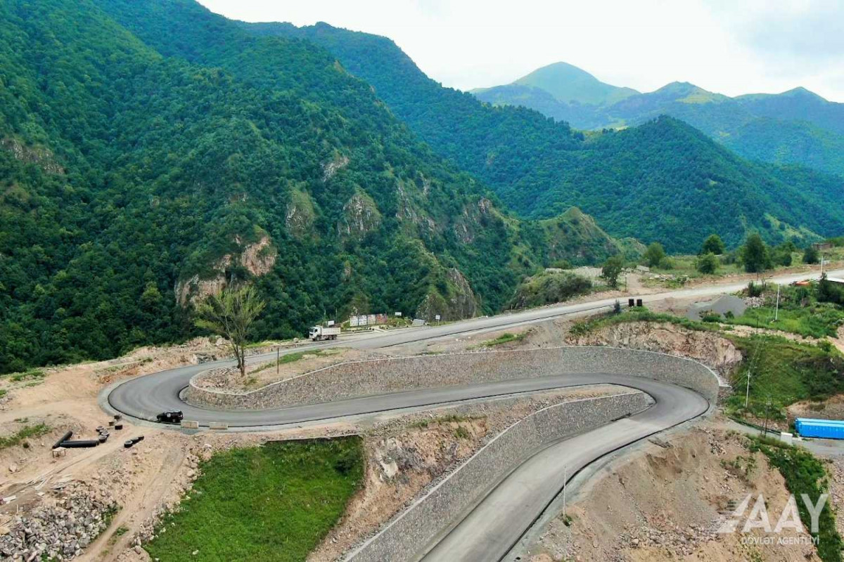 Construction of Toghanali-Kalbajar-Istisu highway 85% completed -PHOTO 