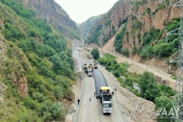 Construction of Toghanali-Kalbajar-Istisu highway 85% completed -PHOTO 