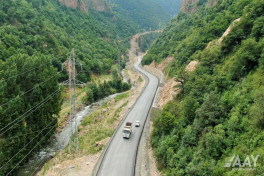 Construction of Toghanali-Kalbajar-Istisu highway 85% completed -PHOTO 