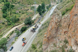 Construction of Toghanali-Kalbajar-Istisu highway 85% completed -PHOTO 