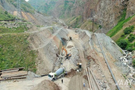 Construction of Toghanali-Kalbajar-Istisu highway 85% completed -PHOTO 