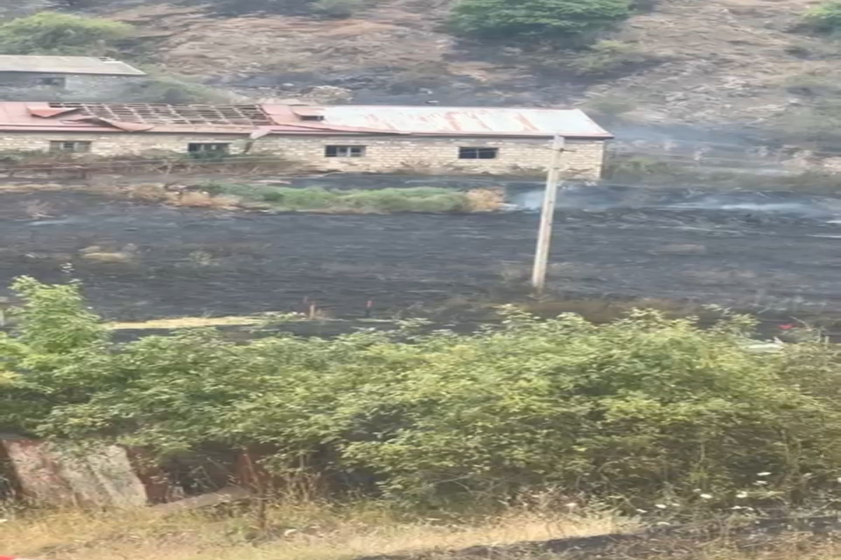 Fire broke out in the village of Boyuk Galadara in Shusha as a result of a short circuit