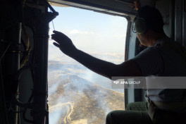 Helicopters involved in firefighting efforts in Aghdara -PHOTO -VIDEO -UPDATED 