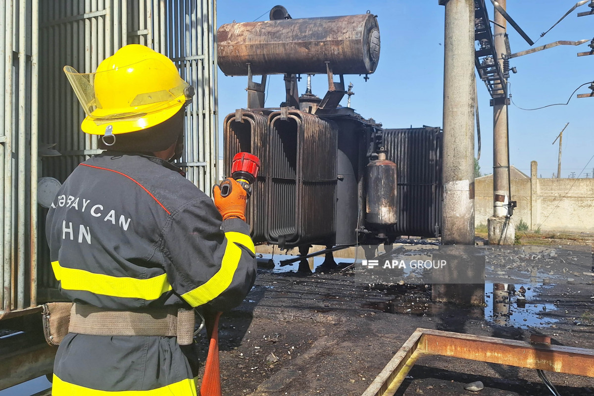 A fire has broken out at an electrical substation in Azerbaijan