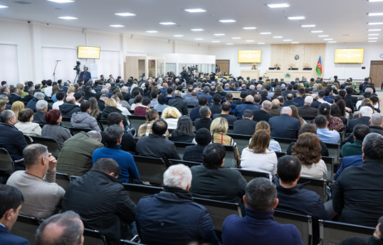 Trial of persons charged with numerous crimes against the Azerbaijani people continues